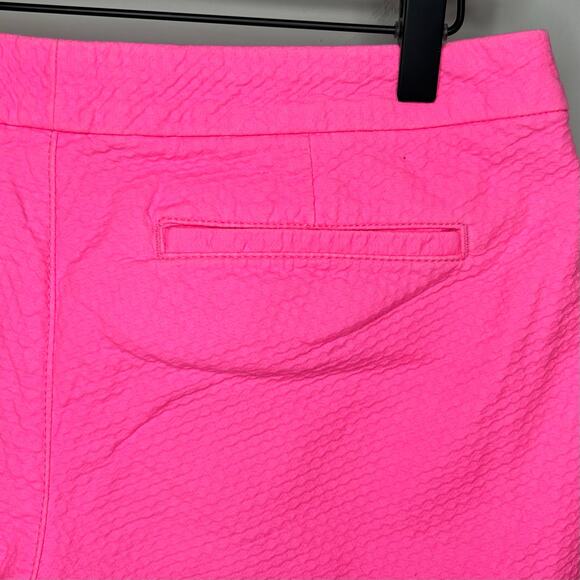 Lilly Pulitzer Pink Buttercup Scalloped Hem Cotton Stretch Shorts Size 4 Preppy - Picture 12 of 13